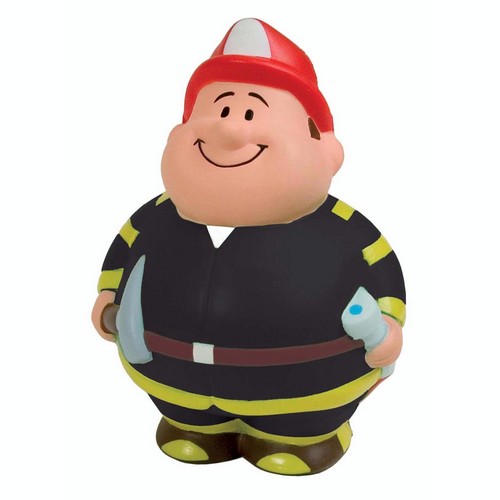 AP26419 Custom Imprinted Fireman Bert Stress Reliever Squeezie